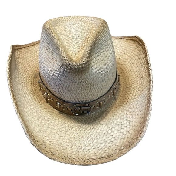 •BULLHIDE•REAL COWGIRL HAT. Excellent condition leather belt strap detai… - Picture 3 of 13